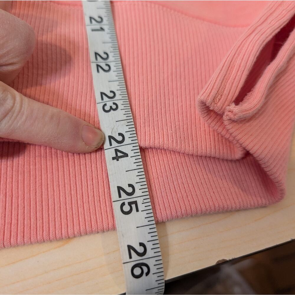 American Eagle Pink Crewneck Sweatshirt Drop Shoulder Vented Hem M - Picture 6 of 8